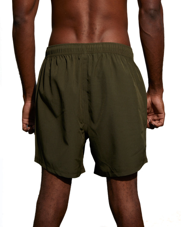 LOU - MEN'S SWIMSUIT, KHAKI GREEN