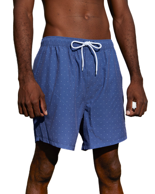 LOU - MAILLOT DE BAIN POUR HOMMES, DENIM A POIS