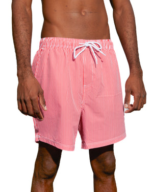 LOU - MAILLOT DE BAIN POUR HOMMES, LIGNES ROUGES