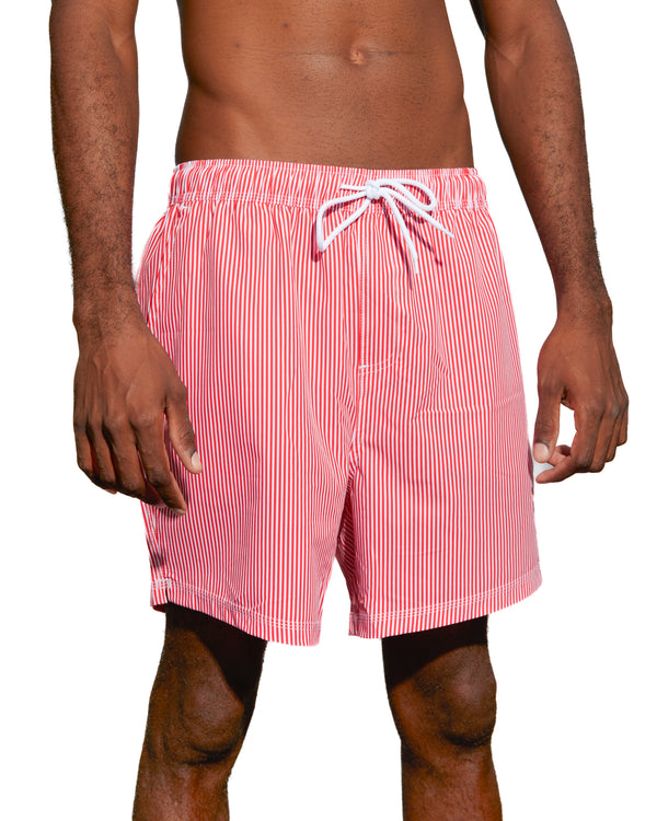 LOU - MEN'S SWIMWEAR, RED STRIPES