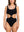 Rachel ribbed black one-piece swimsuit / Rachel maillot une pièce noir côtelé