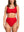 Geneviève bikini bottom red textured / Bas de bikini Geneviève rouge texturé