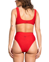 Geneviève Bikini top red textured