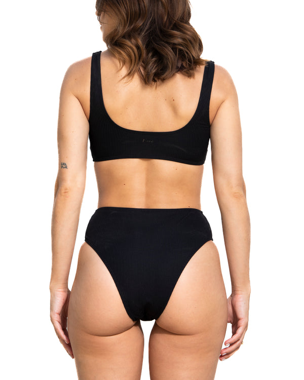 RACHEL - ONE-PIECE SWIMSUIT, BLACK RIB