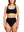 Florence ribbed black bikini top / Haut de bikini Florence noir côtelé