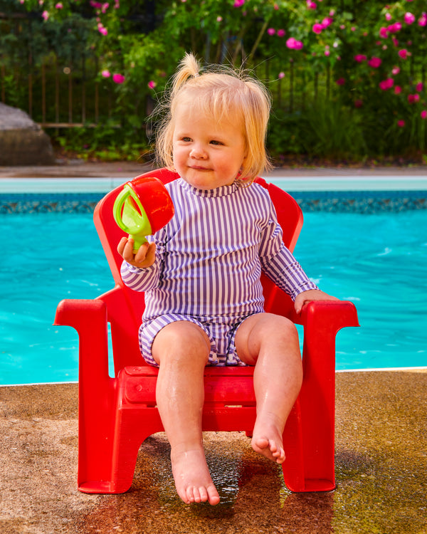 MINNIE - MAILLOT UNE PIÈCE, RAYURES LILAS