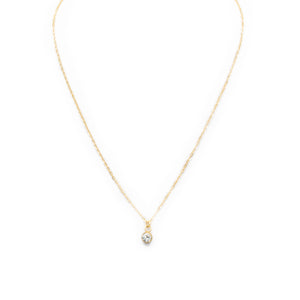 Necklace pendant small zircon gold plated