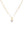 Necklace pendant small zircon gold plated / Pendentif petit zircon plaqué or