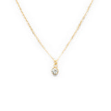 Necklace pendant small zircon gold plated