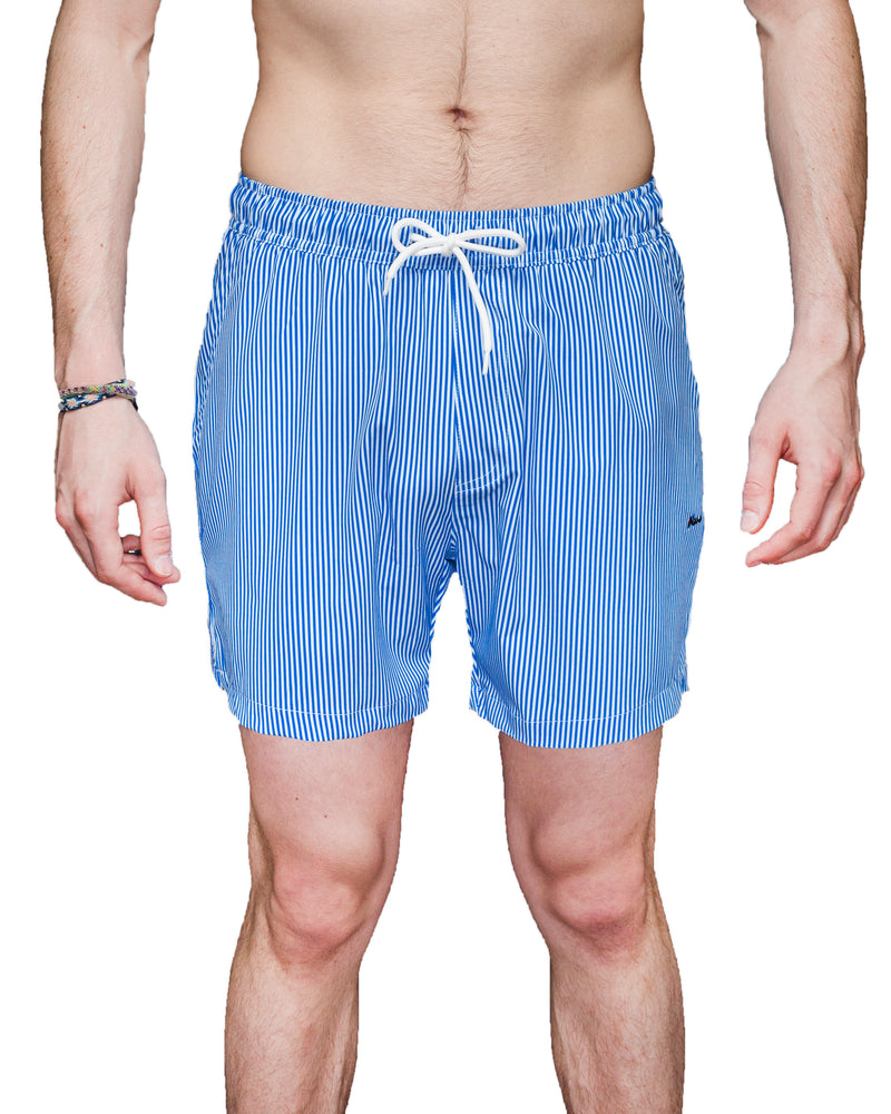 Lou men swim blue stripes