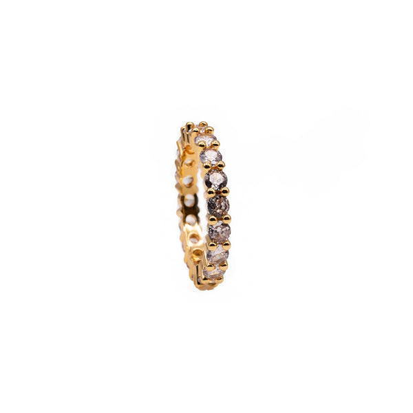 Eternity zircon ring gold plated