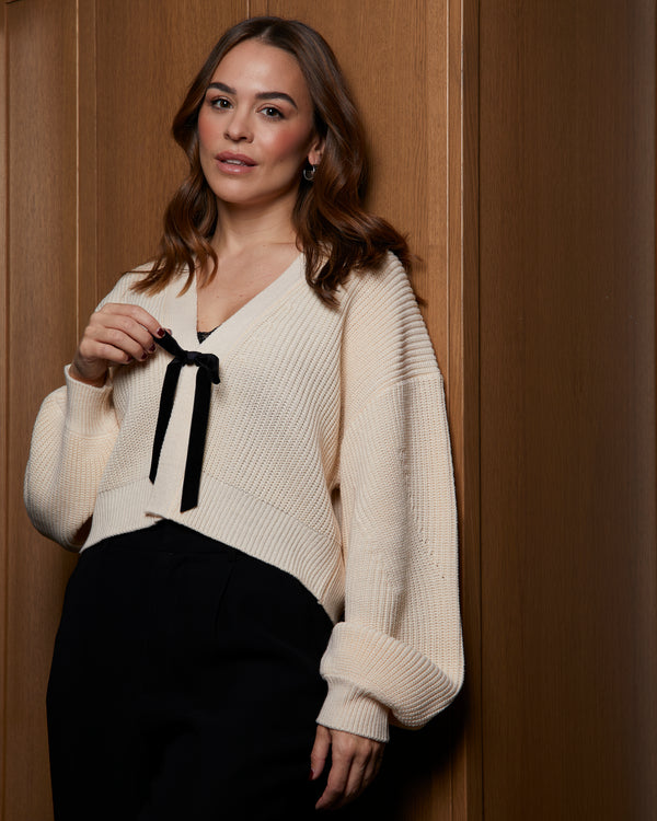 SELENA - CARDIGAN, MELANGE DE BEIGE