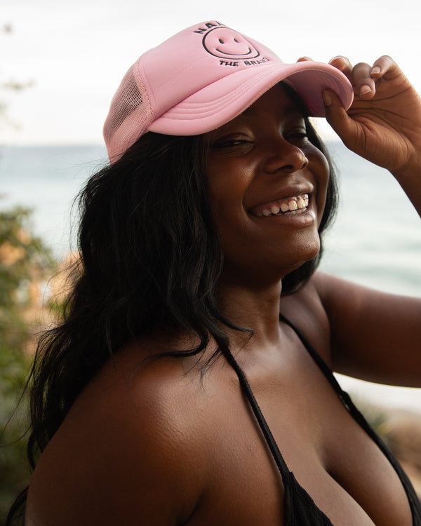 PINK TRUCKER CAP WITH NANA THE BRAND LOGO