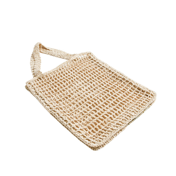 BEIGE CROCHET TOTE  / SAC CROCHET BEIGE