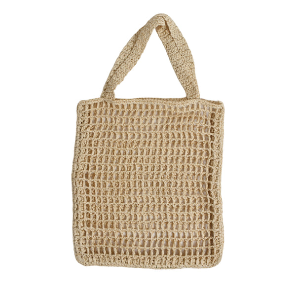 BEIGE CROCHET TOTE  / SAC CROCHET BEIGE