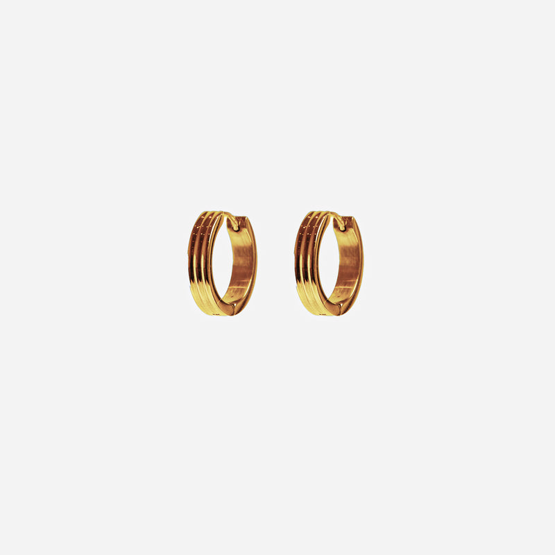 MEDIUM Huggies earrings gold plated