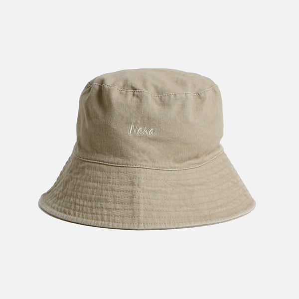 BEIGE BUCKET HAT WITH NANA EMBRODERY / LE BOB BEIGE AVEC BRODERIE NANA