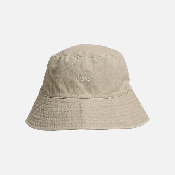 BEIGE BUCKET HAT WITH NANA EMBRODERY / LE BOB BEIGE AVEC BRODERIE NANA