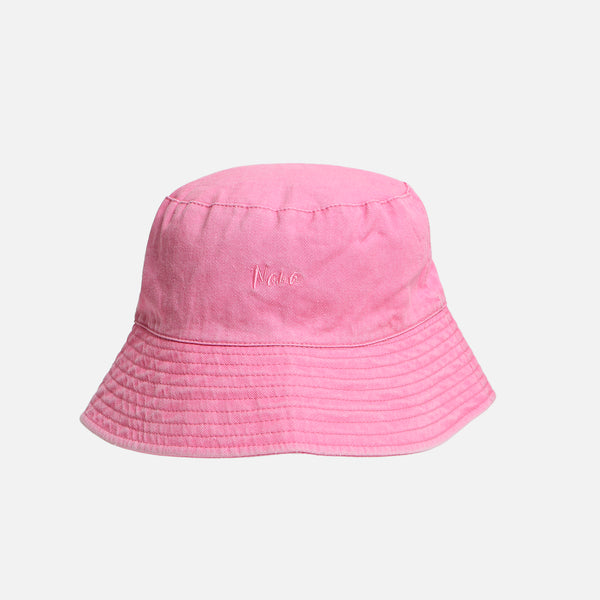 PINK BUCKET HAT WITH NANA EMBRODERY / LE BOB ROSE AVEC BRODERIE NANA