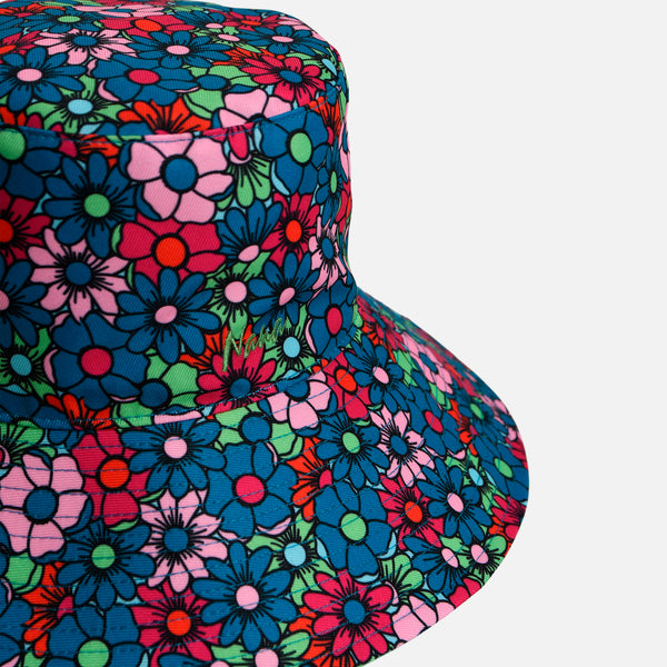 CANEVAS HAT ALLOVER PRINT FLOWERS