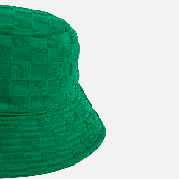 GREEN JACQUARD BUCKET HAT