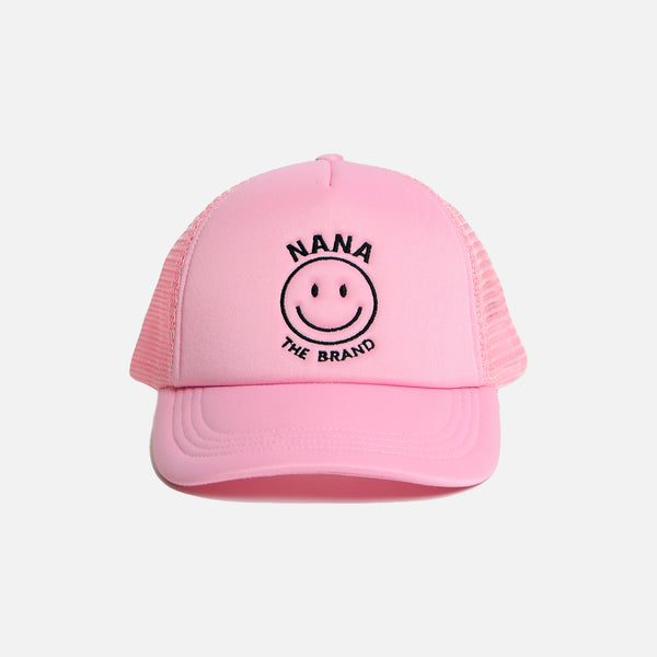 PINK TRUCKER CAP WITH NANA THE BRAND LOGO