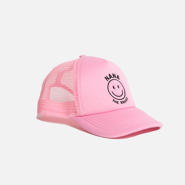 PINK TRUCKER CAP WITH NANA THE BRAND LOGO