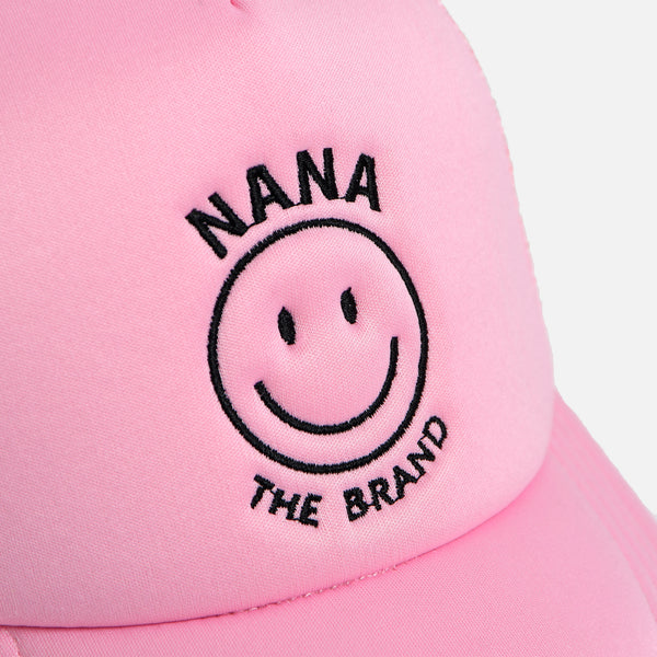 PINK TRUCKER CAP WITH NANA THE BRAND LOGO