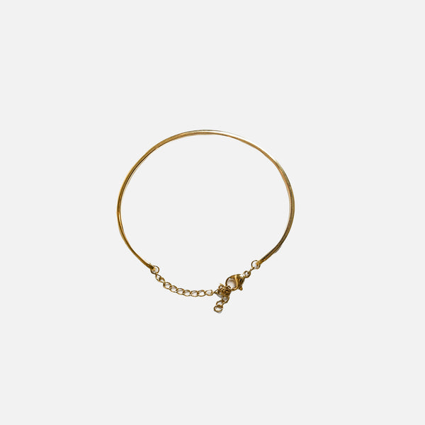 Bangle bracelet gold plated / Bracelet fixe plaqué or