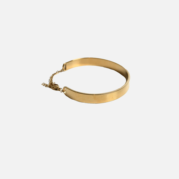 Bangle bracelet gold plated / Bracelet fixe plaqué or