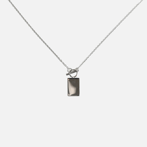 Square Pendant Silver