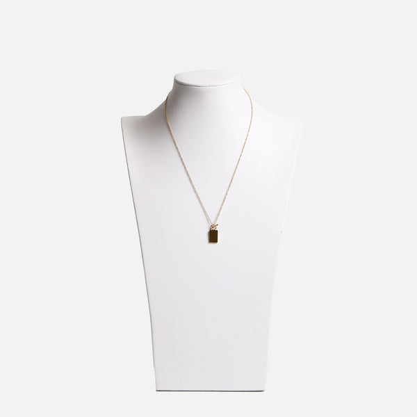 Square pendant gold plated / Pendentif carré plaqué or