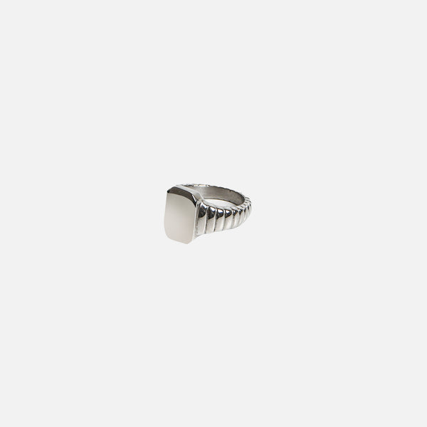 Square signet ring silver