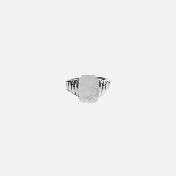 Square signet ring silver