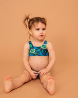 Geneviève 2 pieces swimsuit flash flowers / Maillot de bain Geneviève fleurs flash (2 pièces)
