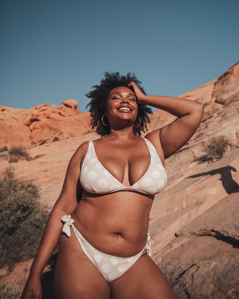CARLOTTA BIKINI TOP PAINT POLKA DOT / HAUT DE BIKINI CARLOTTA À POIS PEINTS