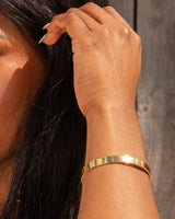 Bangle bracelet gold plated / Bracelet fixe plaqué or