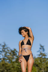 Loulou bikini bottom houndstooth pattern (Reversible) / Bas de bikini Loulou pied-de-poule (Réversible)