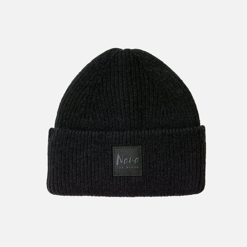 Black Beanie Knited hat with Nana patch